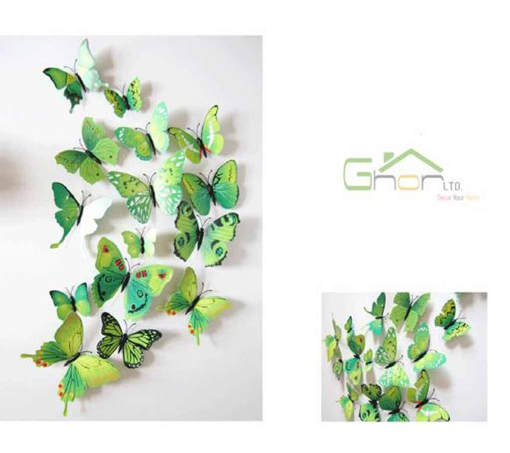 3D Green Butterfly (12 pieces ) বাংলাদেশ - 620169