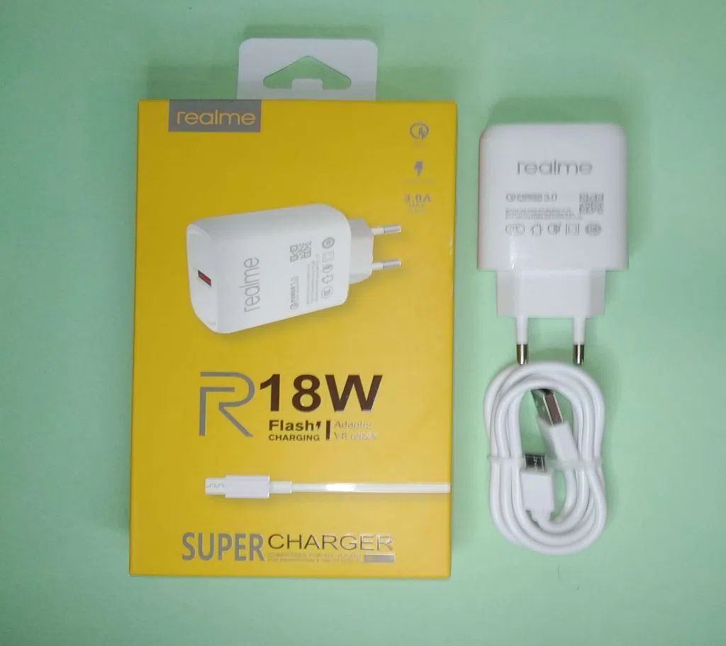 Realme supper fast charger Quick charge 3.0 technology for flash charging with Charging adapter, Cable  