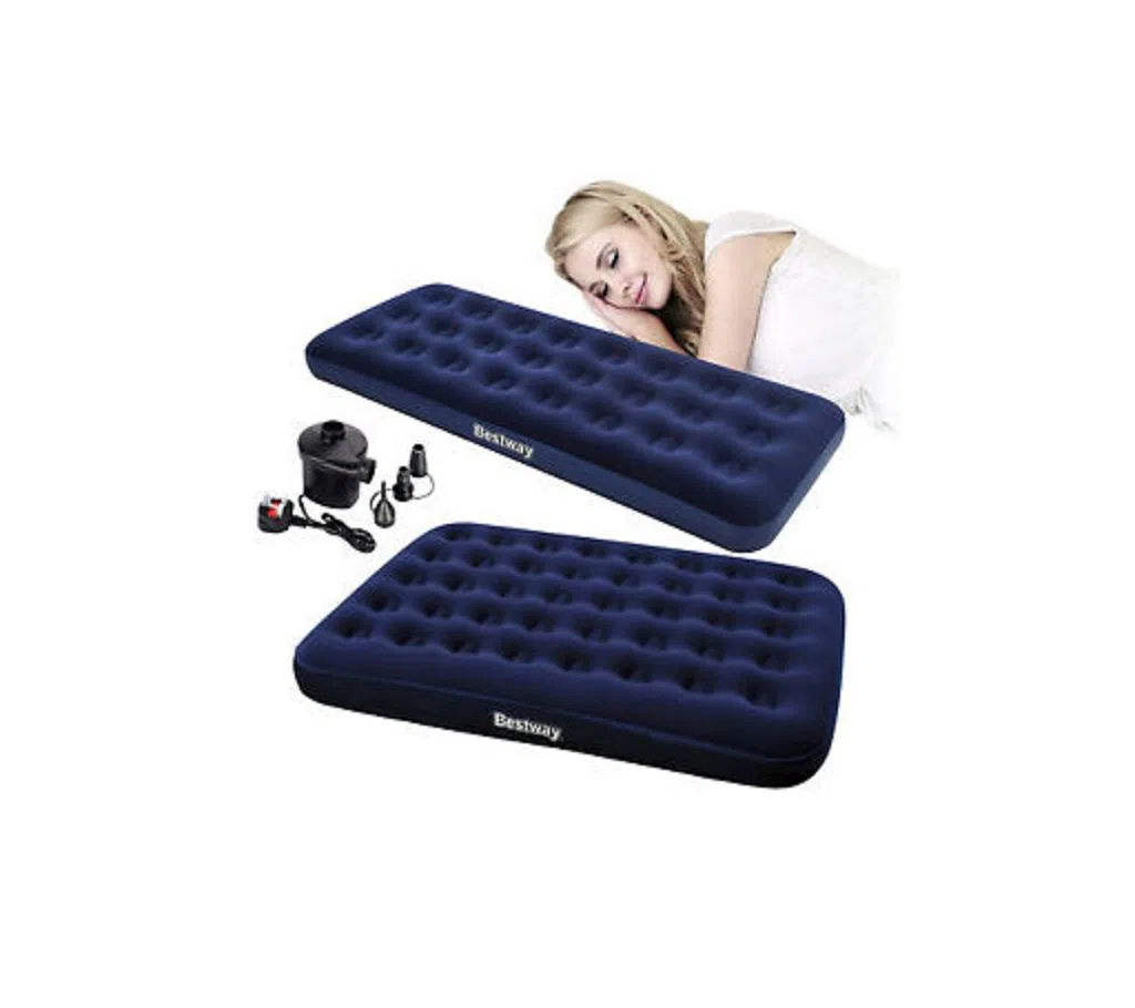 Single Inflatable Bed With Electric Pumper