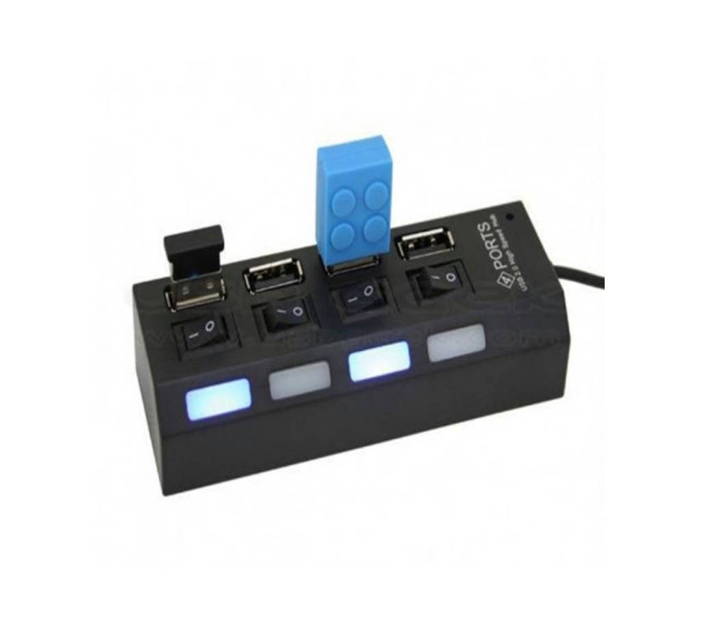 LED 4 port USB হাব বাংলাদেশ - 643133