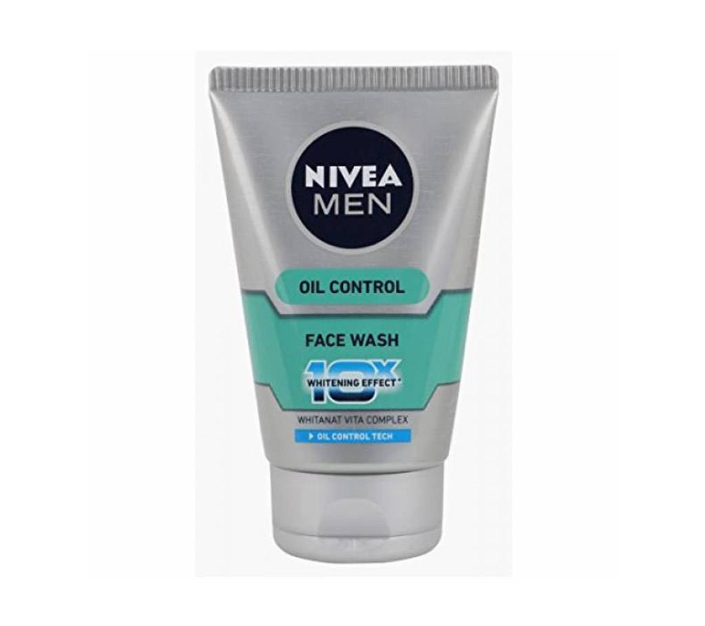 Nivea Men Oil Control ফেস ওয়াশ (10X whitening) 100gm India বাংলাদেশ - 639771