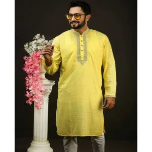 Multicolor Cotton Punjabi for Men