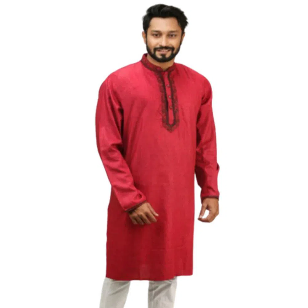 Eid premium Cotton Panjabi for Men-red