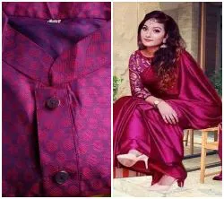 Saree Panjabi Combo-purple and magenta  no blouse piece with saree