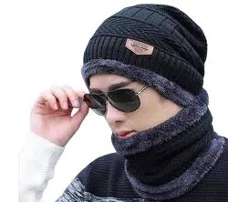 Unisex Neck warmer knitted hat scarf