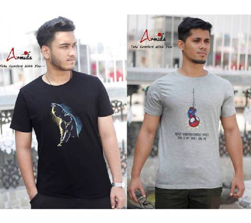 Gents half sleeve cotton t shirt combo বাংলাদেশ - 626487