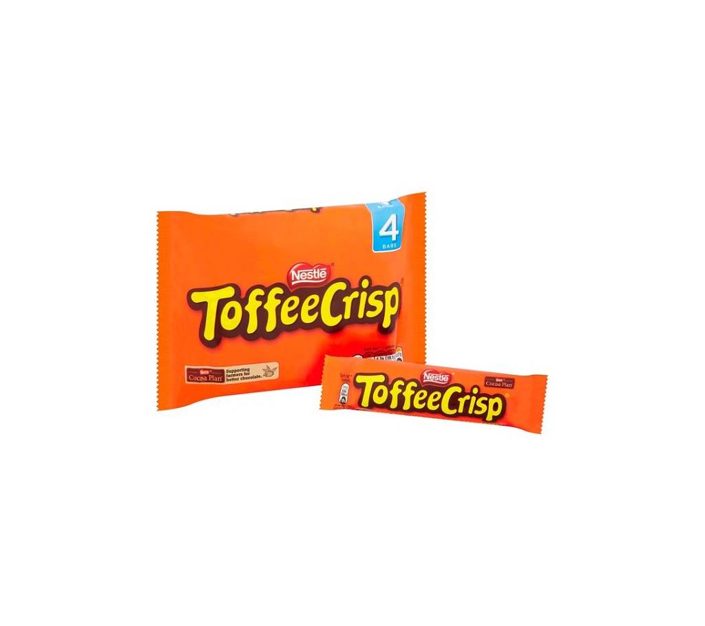Toffee Crisp চকোলেট Bar 4 প্যাক - UK বাংলাদেশ - 893200
