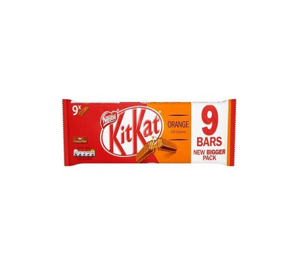 KitKat 2 Finger Orange চকলেট বার Pack of 9 UK বাংলাদেশ - 728934