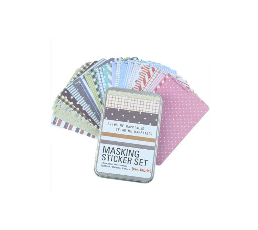 মাস্কিং স্টিকার 1Set [(Fabric Design) Protect With Tin Box] বাংলাদেশ - 751979