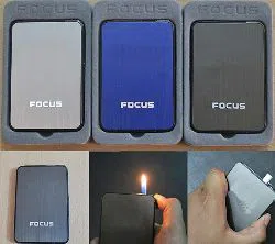 2 in 1 Focus Cigarette Case  Box with Internal Lighter