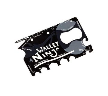 Wallet  Ninja 18 in 1 Multi Tool  Black
