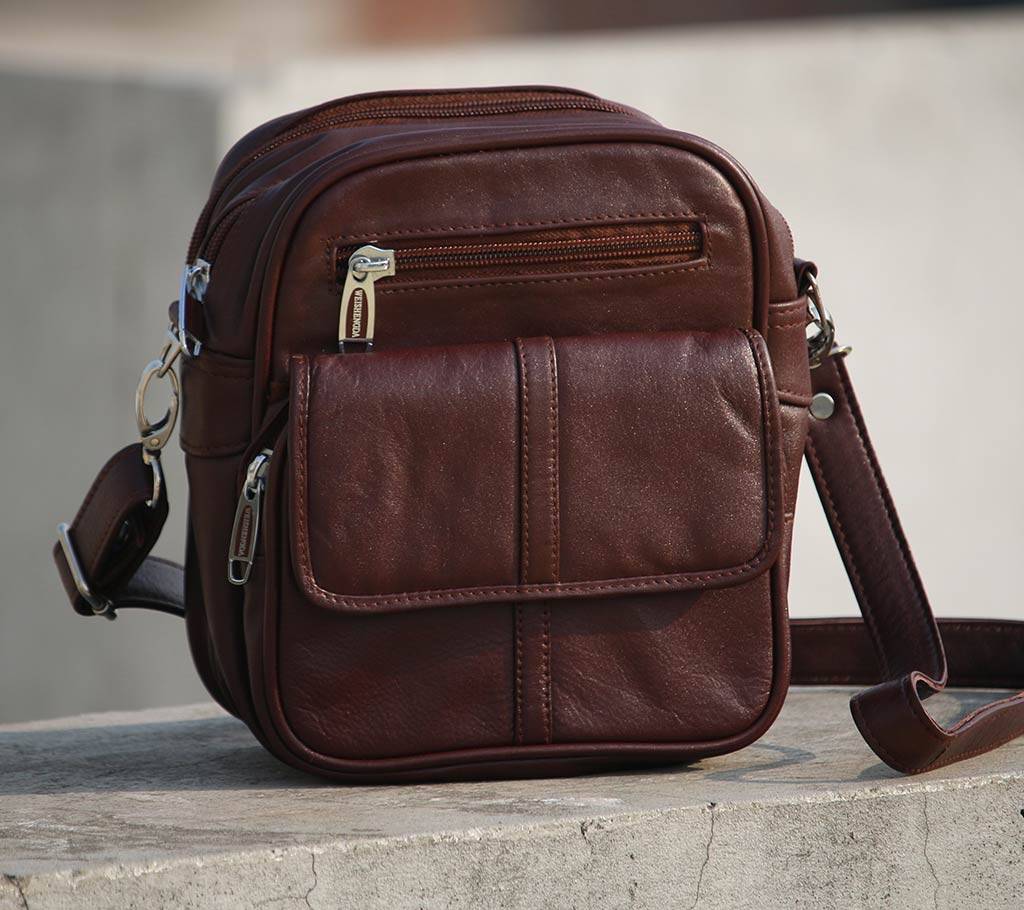 Mens Fashionable Genuine Leather Shoulder Bag বাংলাদেশ - 630488