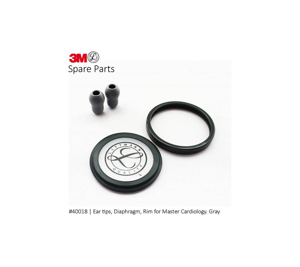 3M Littmann Spare Parts Kit for মাস্টার কার্ডিওলজি স্টেথোস্কোপ, Gray (Ear Tips, Rim, Dia) #40018 বাংলাদেশ - 731255