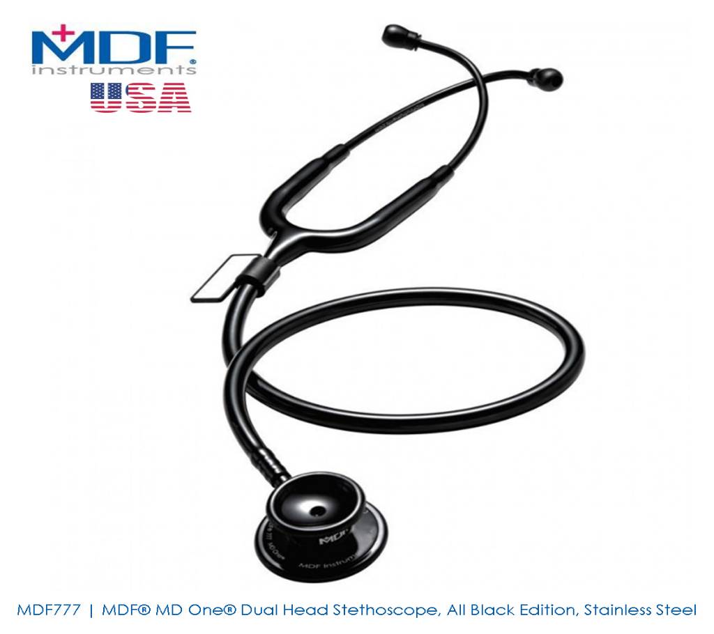 MDF MD One Dual Head স্টেথোস্কোপ, All Black Edition, Stainless Steel বাংলাদেশ - 734673