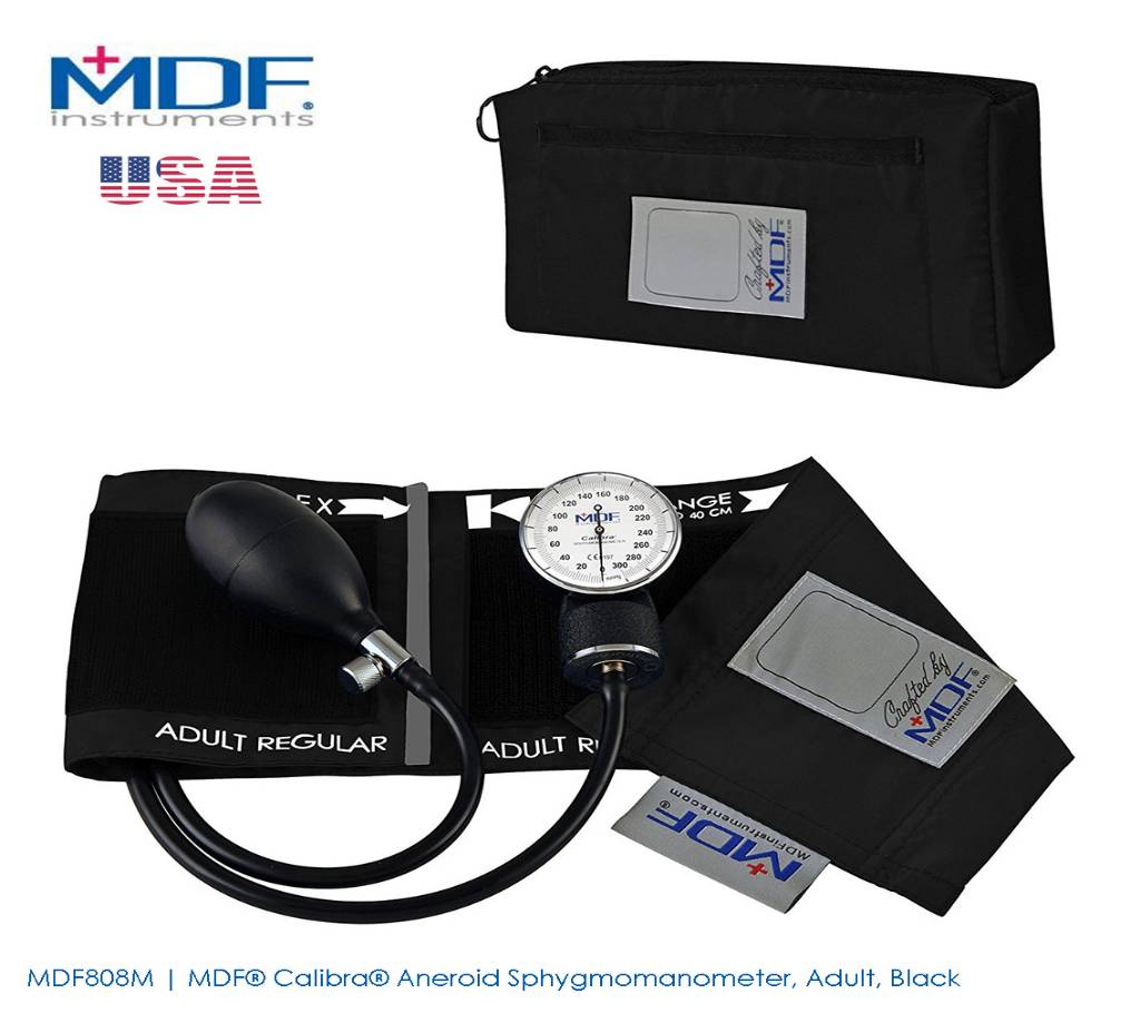 MDF808M | MDF Calibra Aneroid স্ফিগমোম্যানোমিটার, Adult, Black বাংলাদেশ - 734749