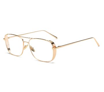 Gold Frame Oversized Alloy Eyewear For Men