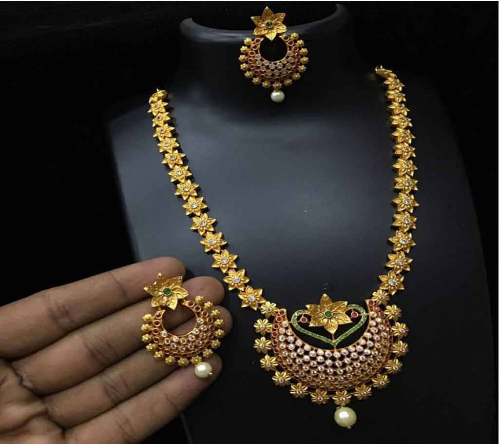 Indian Joypuri 1st Grade Gold Plated Necklace Set বাংলাদেশ - 636364
