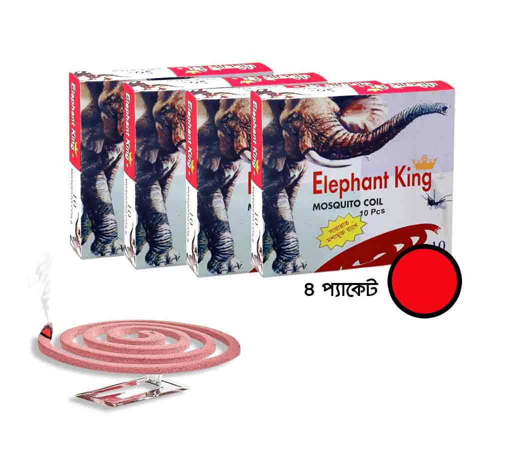 Elephant King Mosquito কয়েল (4 প্যাকেট, মোট 40 পিস) বাংলাদেশ - 1096253