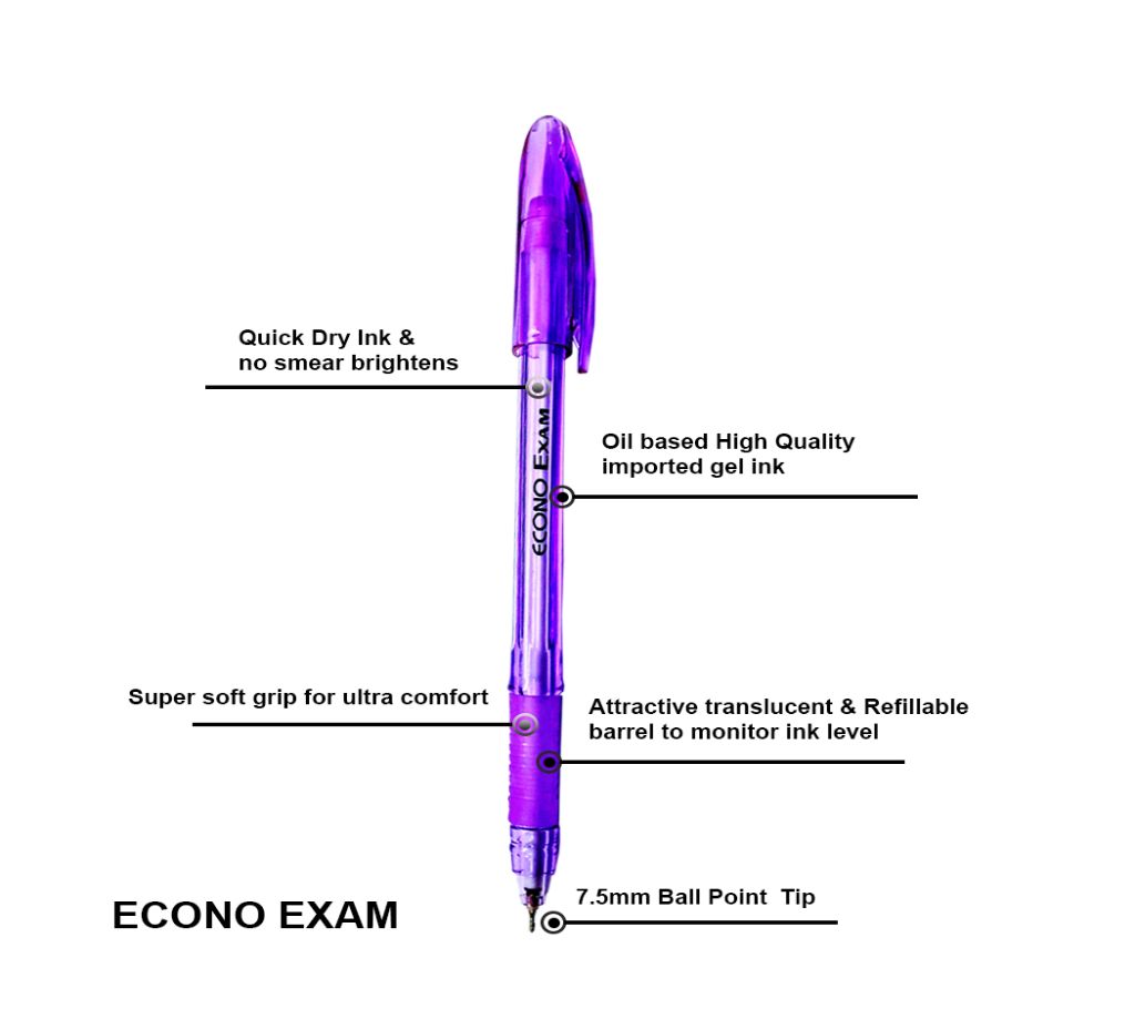 ECONO Exam Ball Pen - 3 packet বাংলাদেশ - 735986