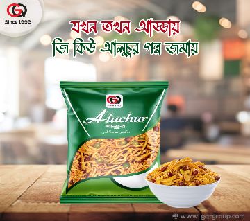 GQ আলুচুর ( Similar To Chanachur ) - 40 Gm/pkt -  Total 10 Packets By GQ Foods Ltd. বাংলাদেশ - 13941753