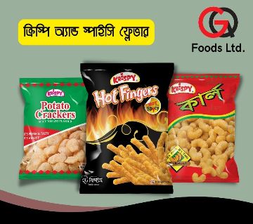 Krispy চিপস কম্বো প্যাক - Krispy Curl-17 gm-5 Pkts,Potato-16 gm-5 pkts,Hot Fingers-17 gm- 5pktsTotal 15 packets বাংলাদেশ - 13941891