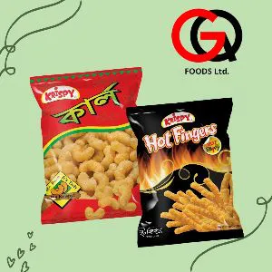 Krispy Chips Combo - Curl Chips 17 gm (5 Packets),Krispy Hot Finger- 17gm (5 packets)- Total 10 packets