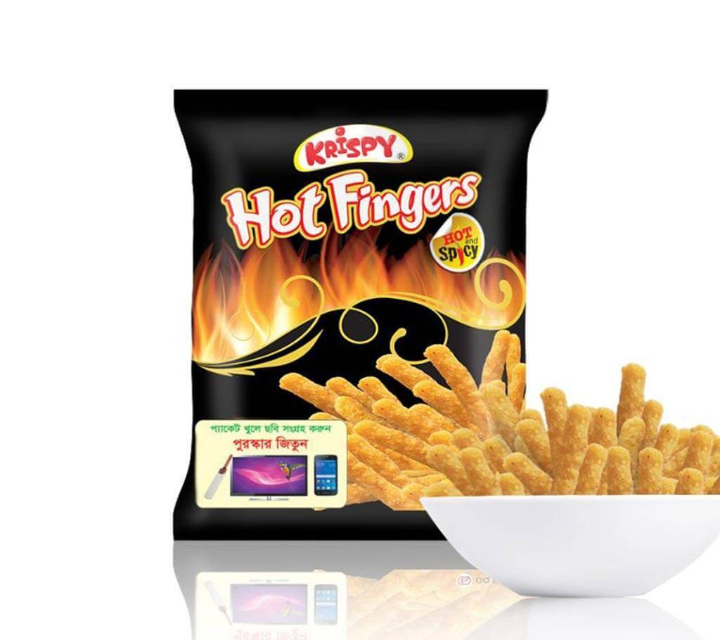 Krispy হট ফিঙ্গার চিপস -25gm Chips (20 packets) বাংলাদেশ - 1050245