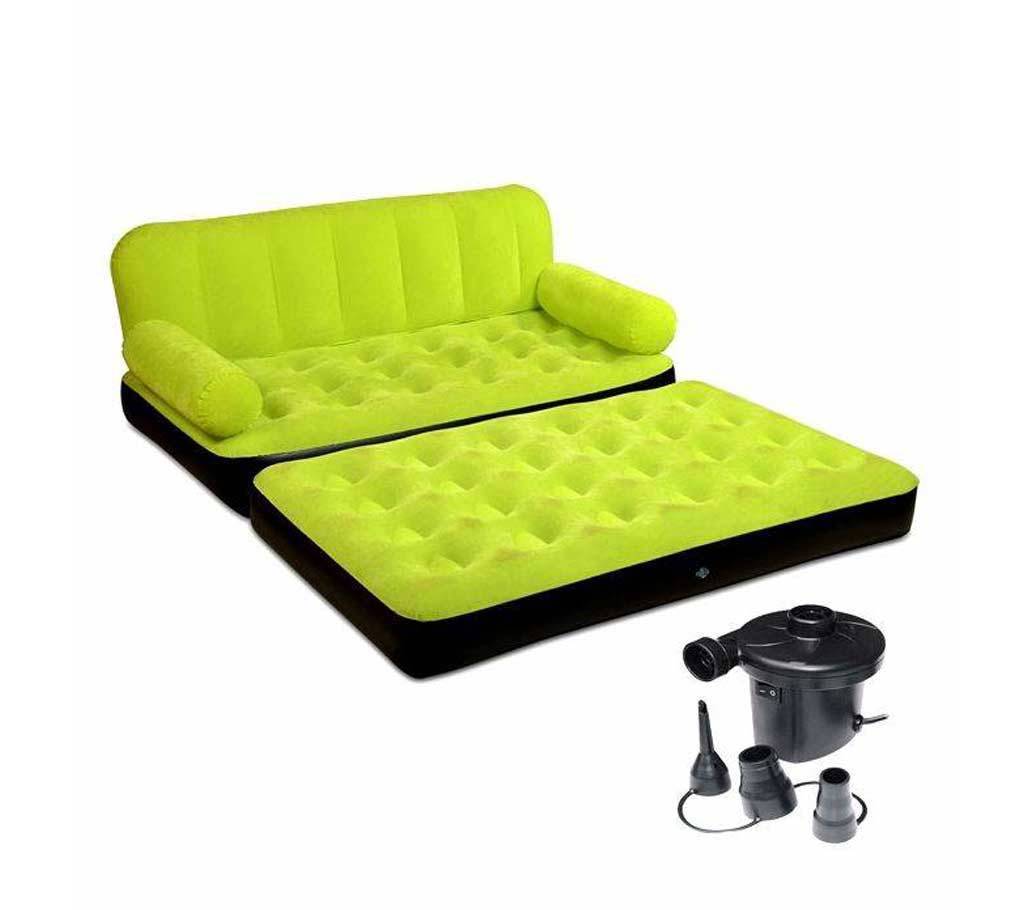5 in 1 Inflatable Sofa Bed Single with pumper বাংলাদেশ - 636264