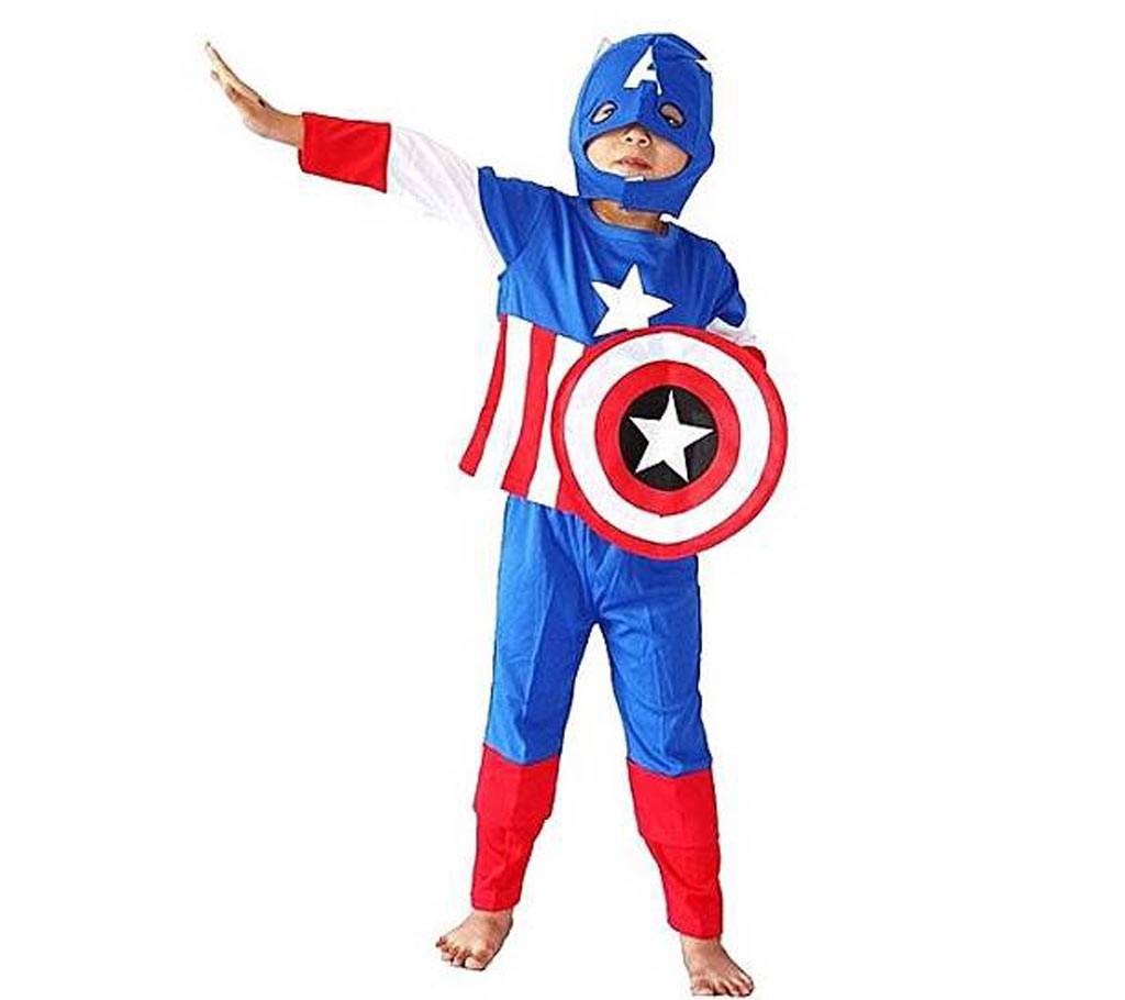 Captain America Dress For Kids - Multicolor বাংলাদেশ - 667458
