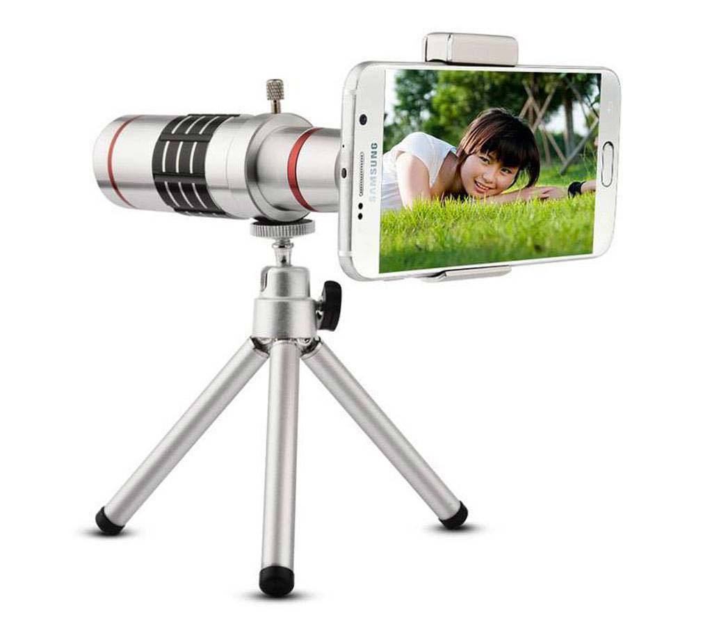 18X Zoom Telescope Camera Zoom lens for Smart Phone - Silver বাংলাদেশ - 674289