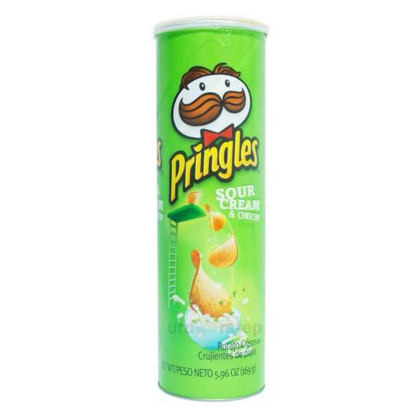 Pringles পটেটো চিপস্ সৌর ক্রিম এ্যান্ড অনিয়ন ১৫৮ গ্রাম