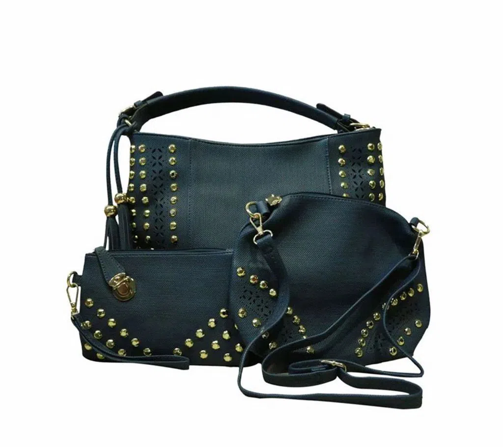 3-in-1 Artificial Leather Hand Bag for Women