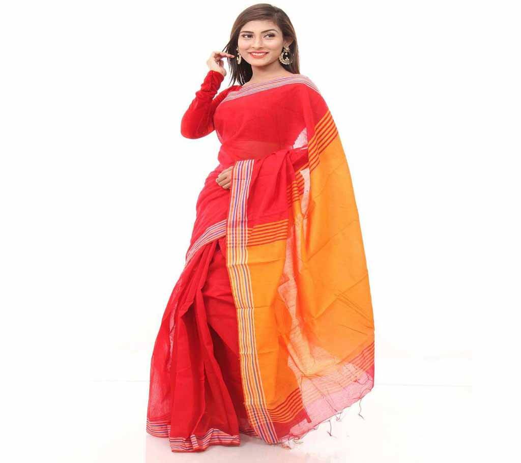 Boishakhi Red and Yellow Tosor Silk Sharee বাংলাদেশ - 665588