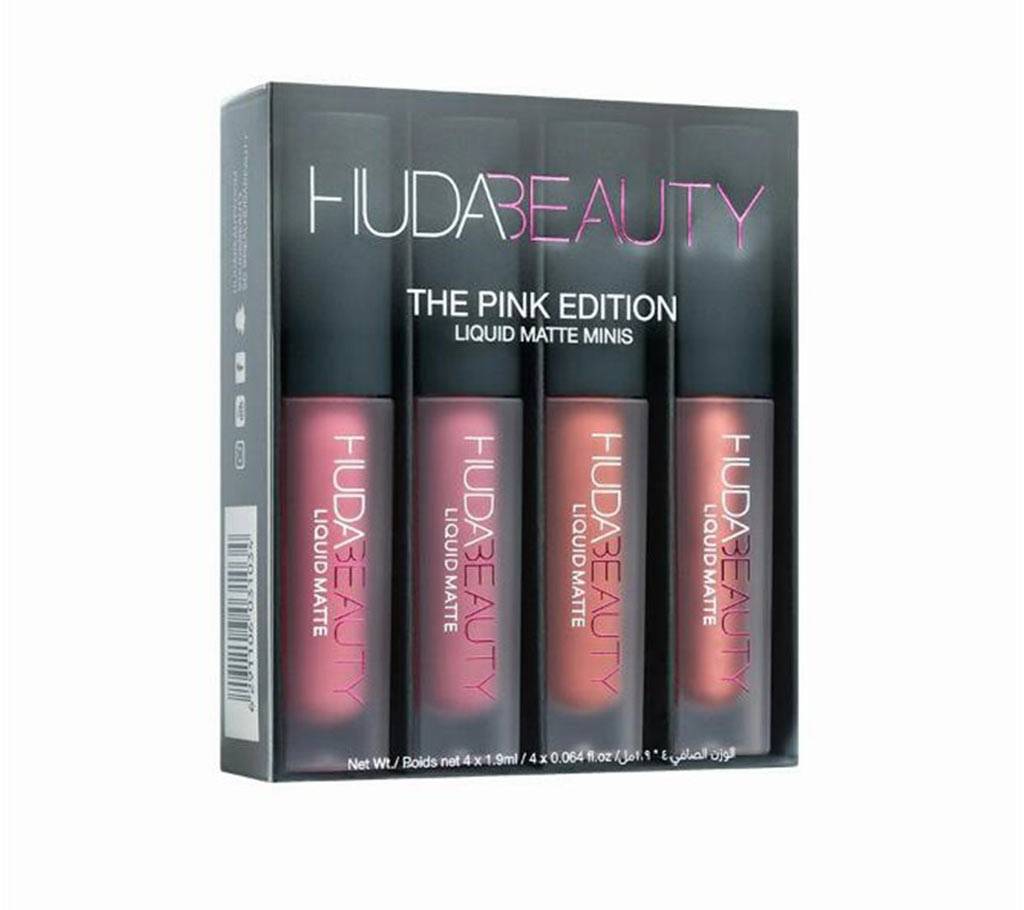 Huda Beauty Pink Edition লিপস্টিক- ৪পিসের সেট (মালয়েশিয়া) বাংলাদেশ - 646316
