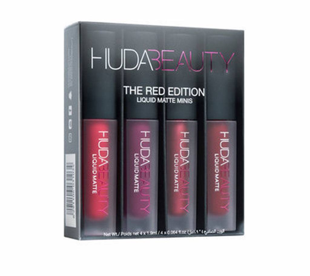 Huda Beauty Red Edition লিপস্টিক- ৪পিসের সেট (মালয়েশিয়া) বাংলাদেশ - 646319