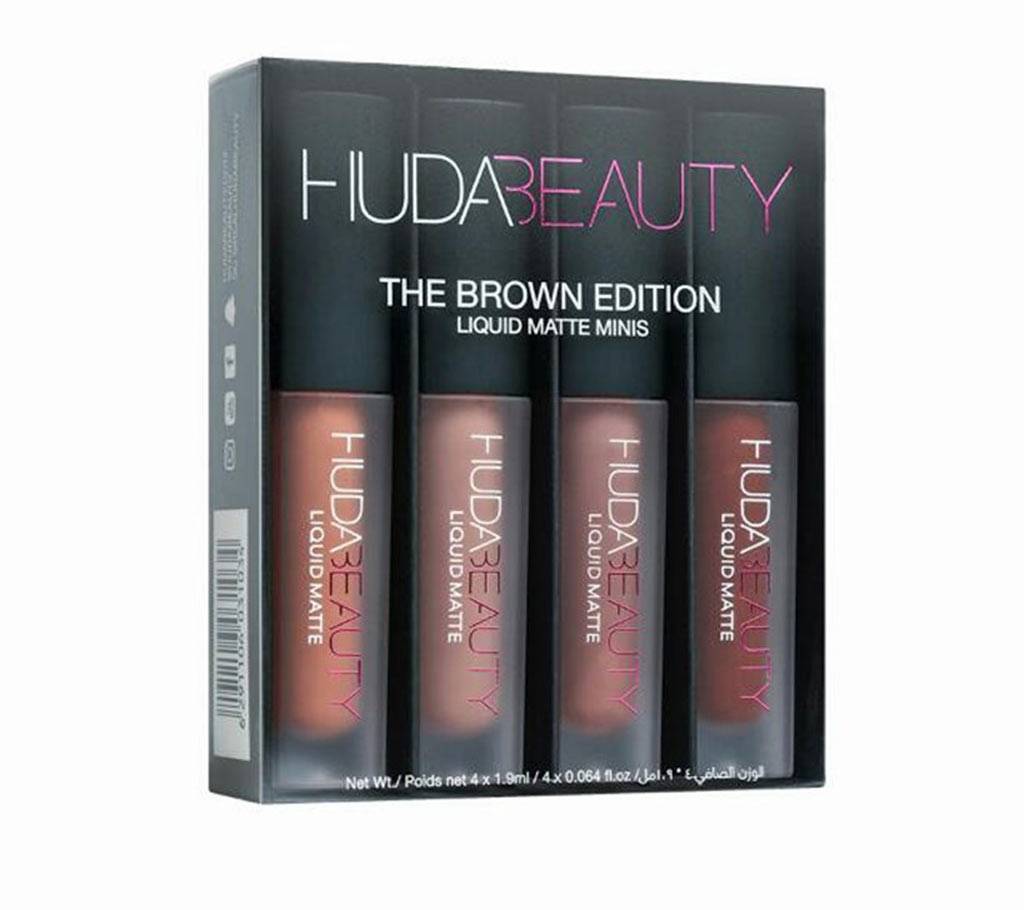 Huda Beauty Brown Edition লিপস্টিক- ৪পিসের সেট (মালয়েশিয়া) বাংলাদেশ - 646337
