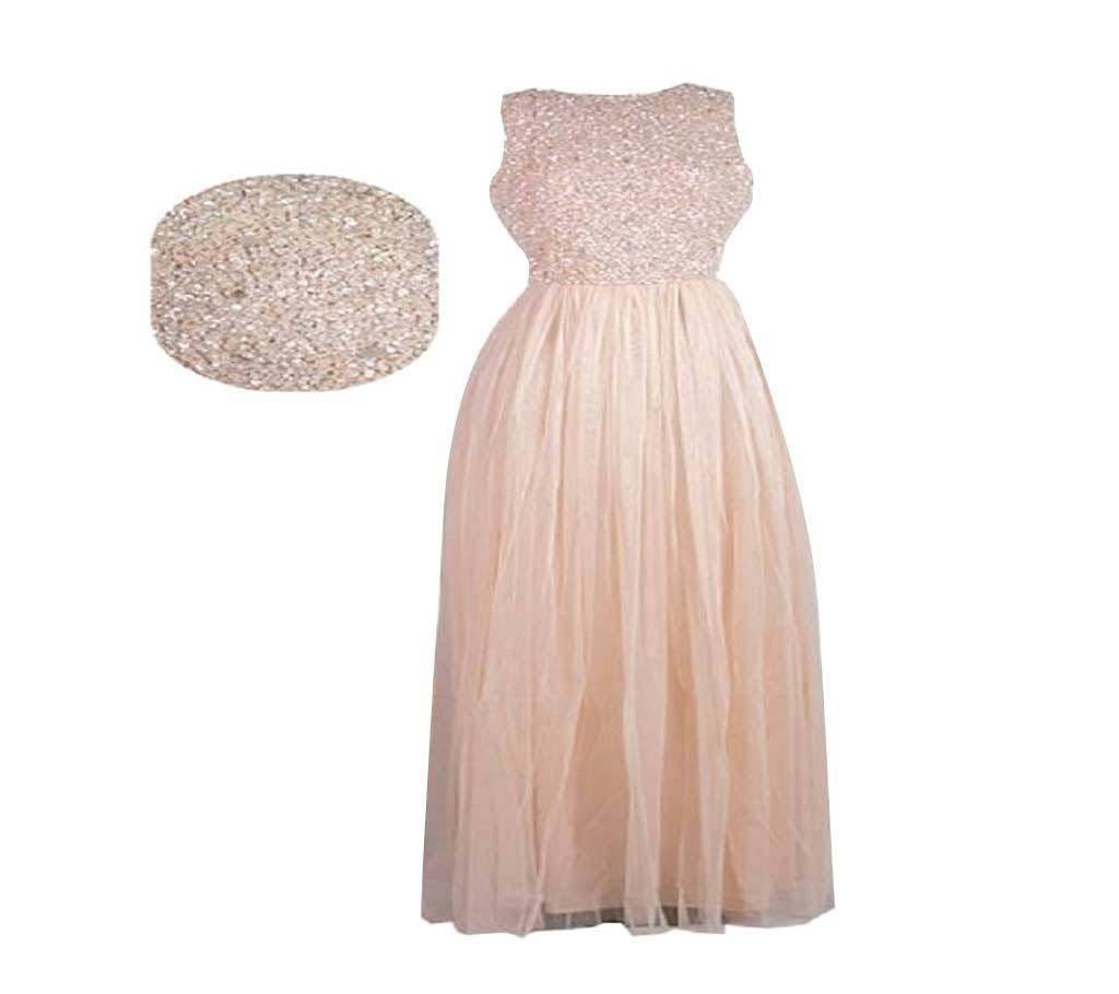 Picasso Pink Embellished Maxi Dress বাংলাদেশ - 646932