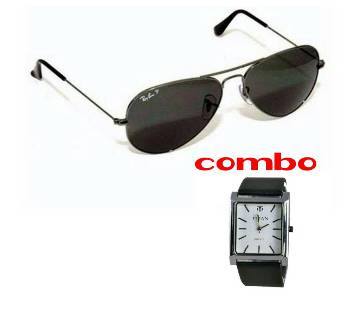 Ray Ban gents sunglass+Tissot Gents Watch Combo Offer