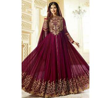 Semistitched Georgette Embroidery Party Suit (Copy)