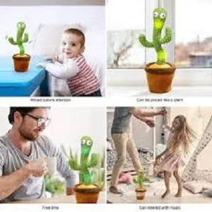 Electric Dancing Singing Cactus Toy for Babies Mimicking Talking Cactus Toys Wiggly Repeating Cactus Plush Toy
