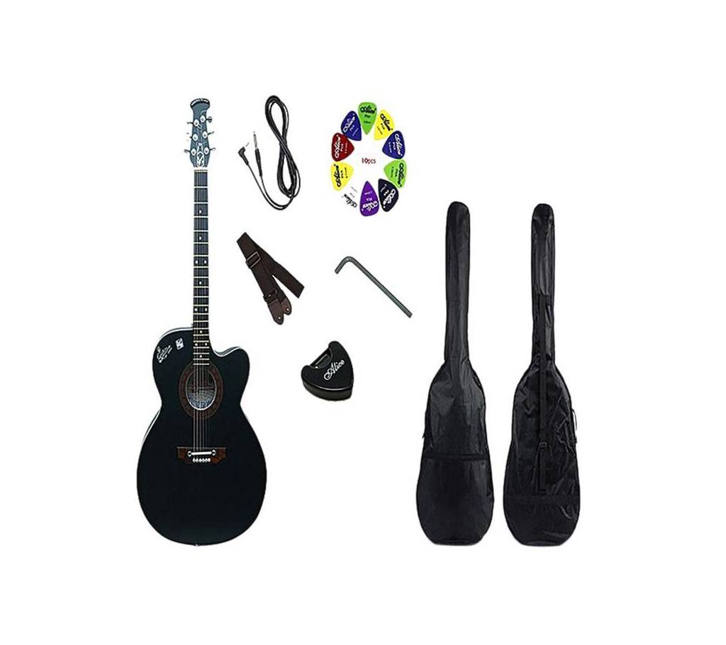 Combo Offer Signature Semi-Electric Acoustic  গিটার- Black বাংলাদেশ - 820548