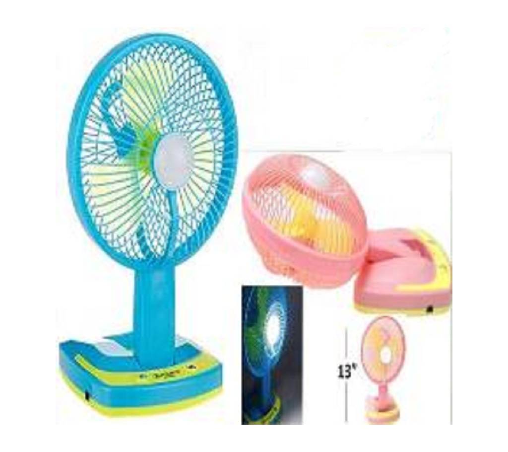 JY SUPER 5590 Powerful Rechargeable Fan with 21SMD LED lights বাংলাদেশ - 725504