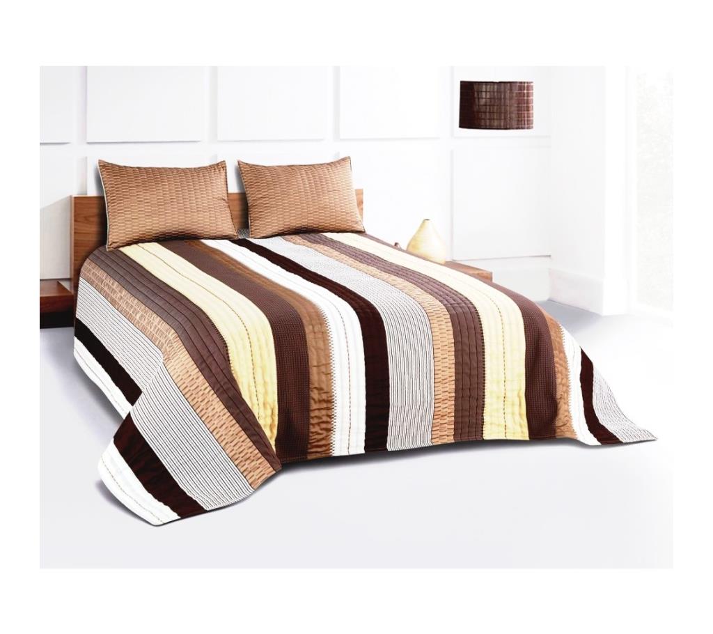King size Dream Runner Cotton Bedcover in Shades of Brown by Ivoryniche বাংলাদেশ - 742672