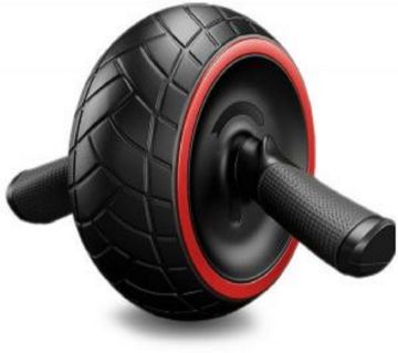 Exercise Equipment Large Silent Body Building Ab Wheel Abdominal Single Wheel Roller Trainer Fitness (Black)