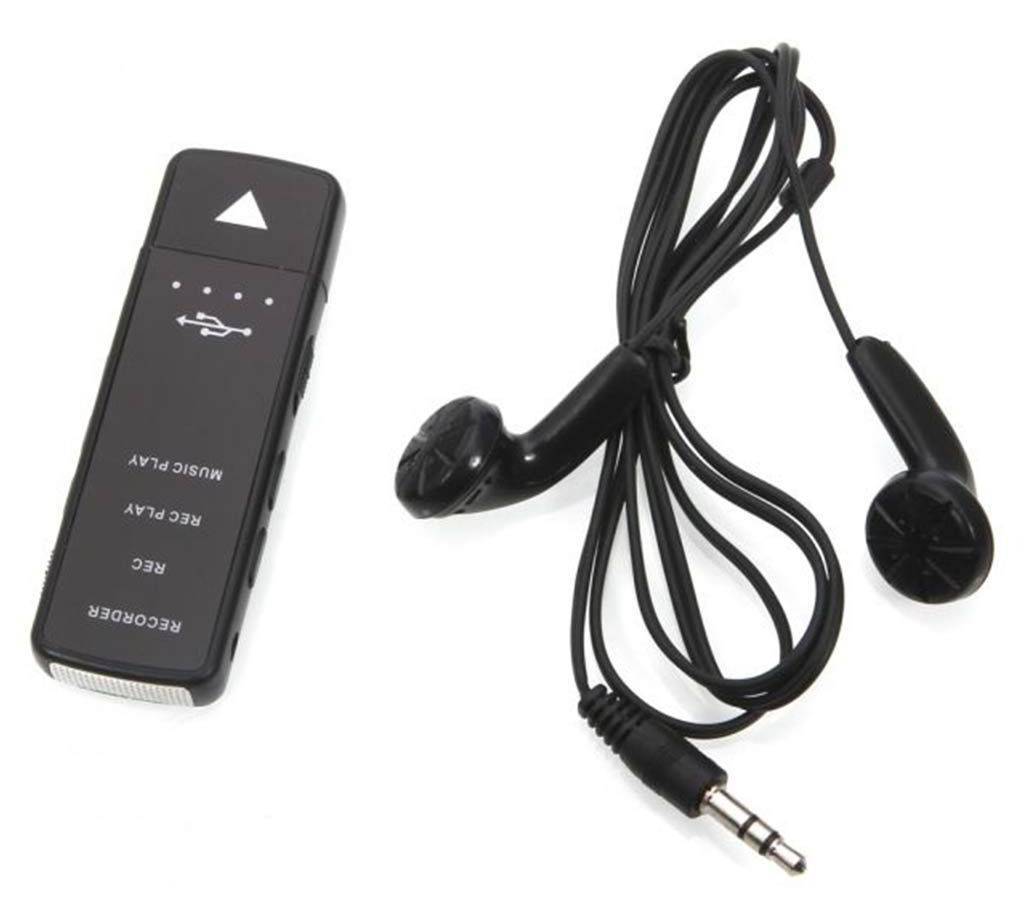 Spy Mini Voice রেকর্ডার with MP3 - Black বাংলাদেশ - 662897