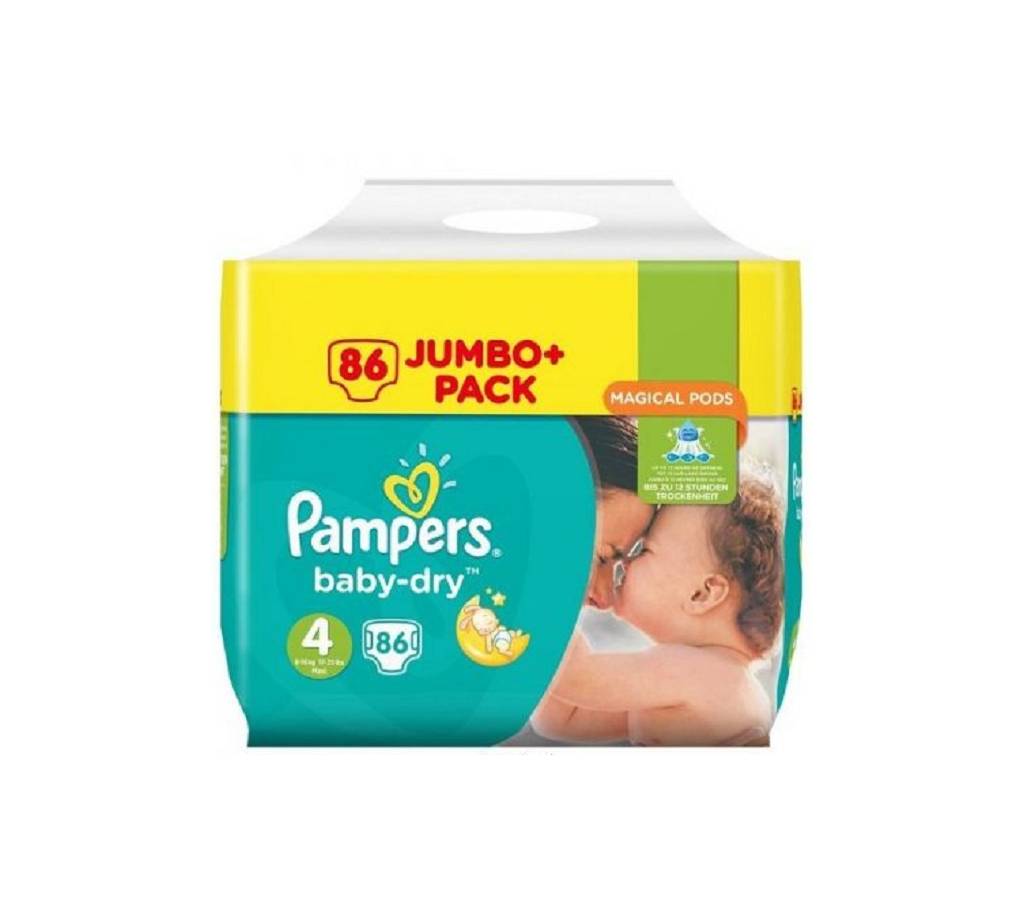 Pampers Baby Dry জাম্বো প্যাক 86 ( 9 - 14kg) - UK বাংলাদেশ - 784170