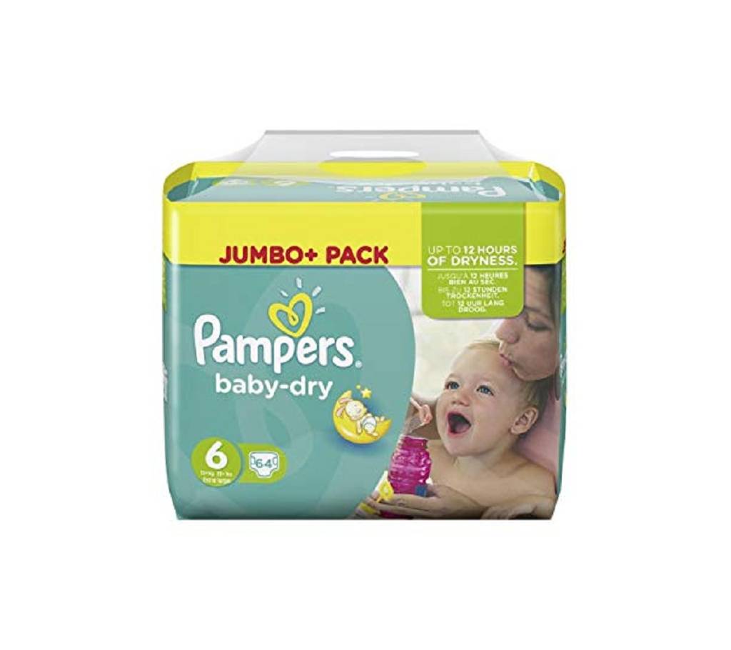 Pampers Baby Dry Size 6 (13 - 18kg)  Jumbo Pack - UK বাংলাদেশ - 787681