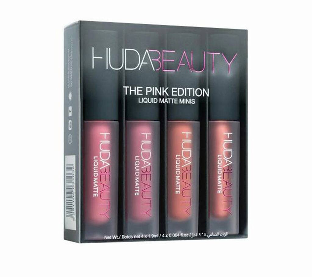Huda Beauty Pink Edition লিপস্টিক- ৪পিসের সেট (মালয়েশিয়া) বাংলাদেশ - 657636