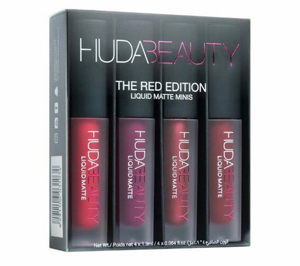 Huda Beauty Red Edition লিপস্টিক- ৪পিসের সেট (মালয়েশিয়া) বাংলাদেশ - 657662