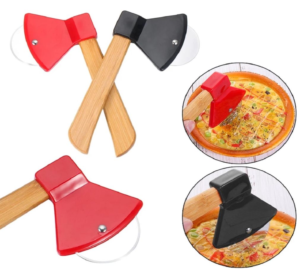 Rotating Blade Stainless Steel Axe Shape Pizza Cutter 1334534 buy from